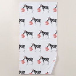 Bubble Gum Zebra Blasble Muster Strandtuch
