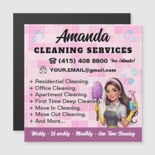 Bubble Lady Janitorial Cleaning Service Magnetkarte