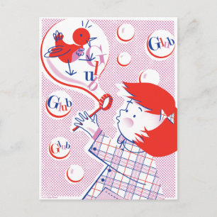 Bubble, Mädchen! Postkarte
