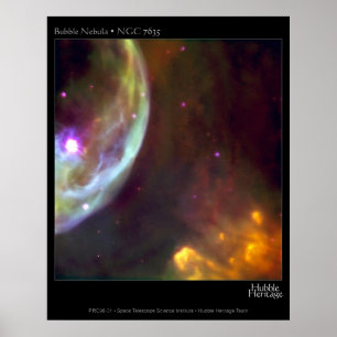 Bubble Nebula - NGC 7635 Hubble Teleskop Poster