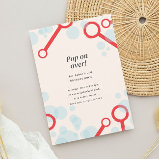 Bubble Party Geburtstagsladen Einladung