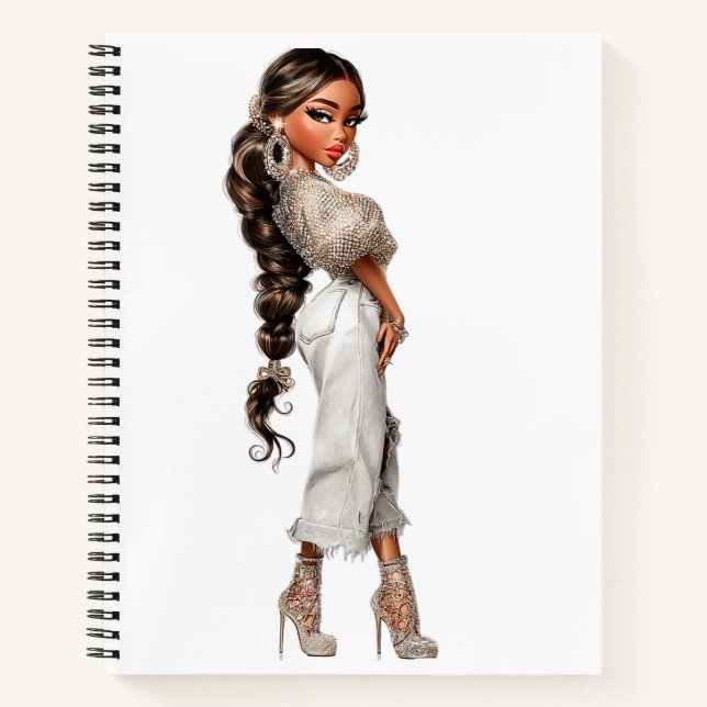 Bubble Ponytail Spiral Notizbuch (Vorderseite)