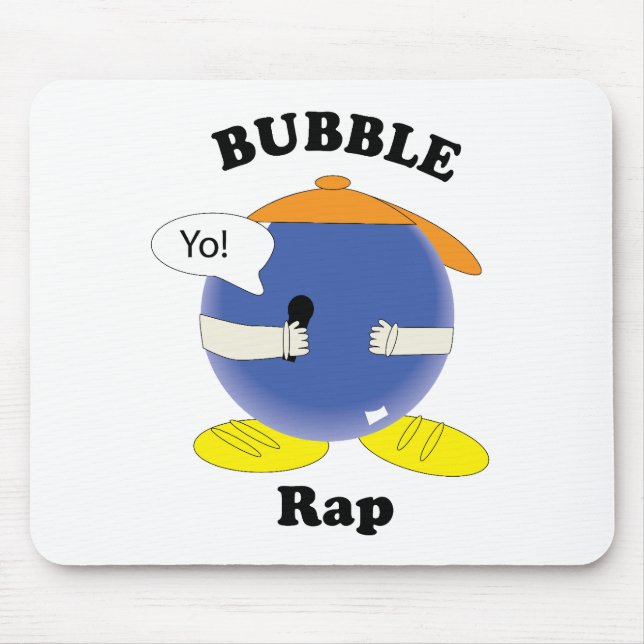 Bubble Rap Lustiger Wortwitz Charakter Cartoon Lus Mousepad (Vorne)