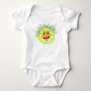 Bubble Smile Meemogie Emoji Kunst Baby Strampler