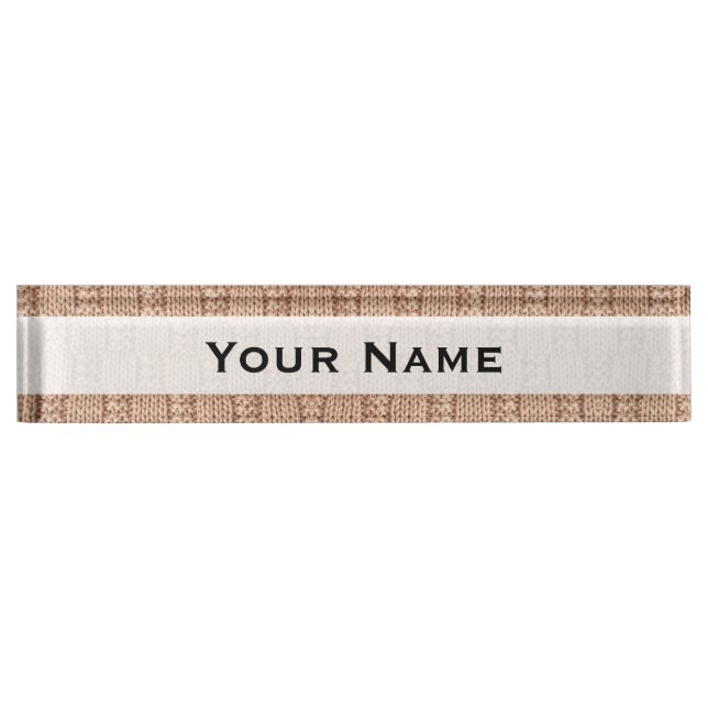 Bubble Strick Stitch Pattern von Shirley Taylor Namensplakette (Vorderseite)