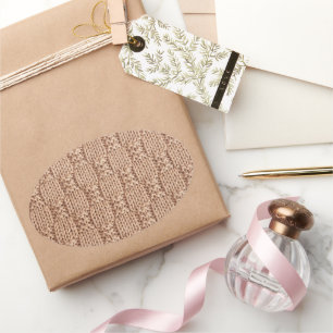 Bubble Strick Stitch Pattern von Shirley Taylor Ovaler Aufkleber