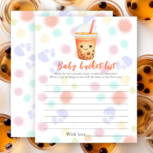 Bubble tea baby shower - Baby bucket list (Von Creator hochgeladen)