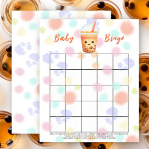 Bubble Tea Baby Shower Bingo Spiel
