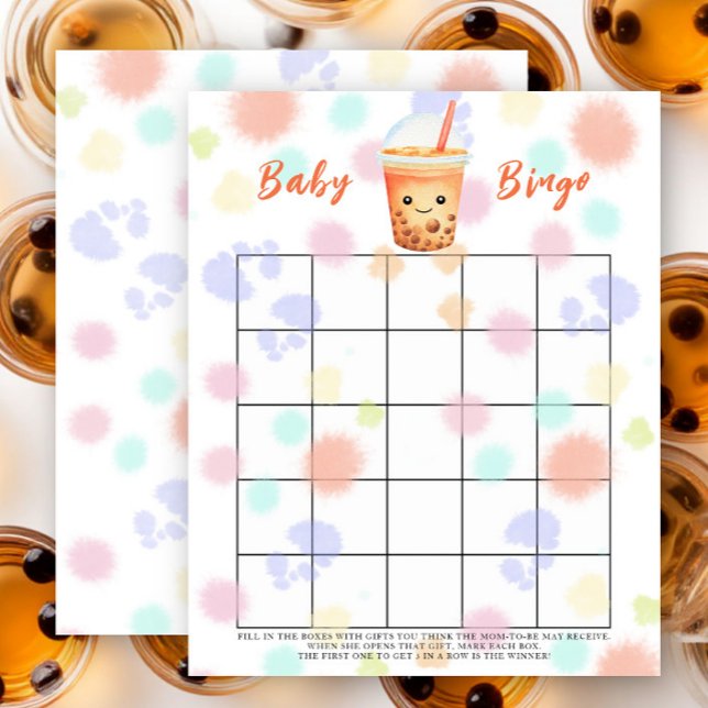 Bubble Tea Baby Shower Bingo Spiel (Von Creator hochgeladen)