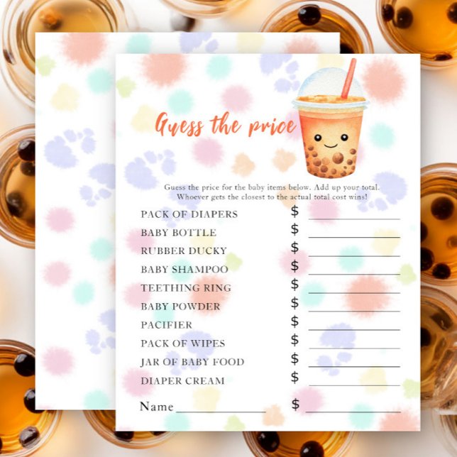 Bubble tea baby shower - Price Guess Game (Von Creator hochgeladen)