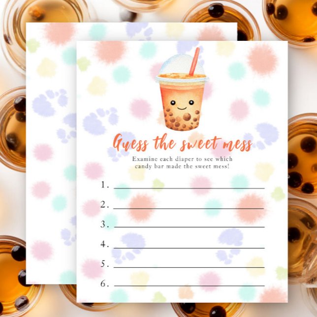 Bubble Tea Baby Shower Rate den süßen Schlamassel  (Von Creator hochgeladen)