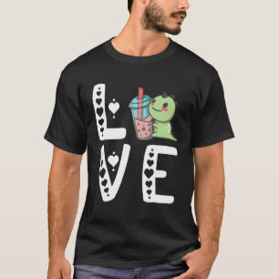 Bubble Tea Dinosaurier Niedlich Boba Tea Dino Love T-Shirt
