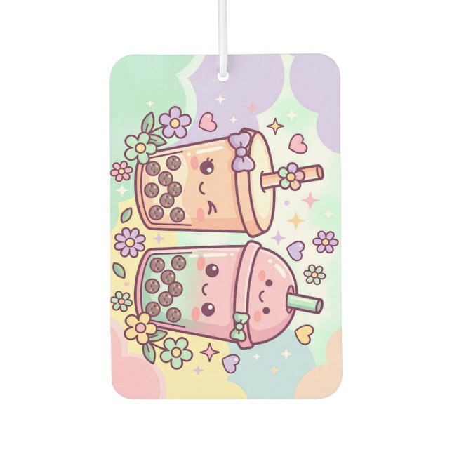 Bubble Tea Freunde Autolufterfrischer (Vorderseite)