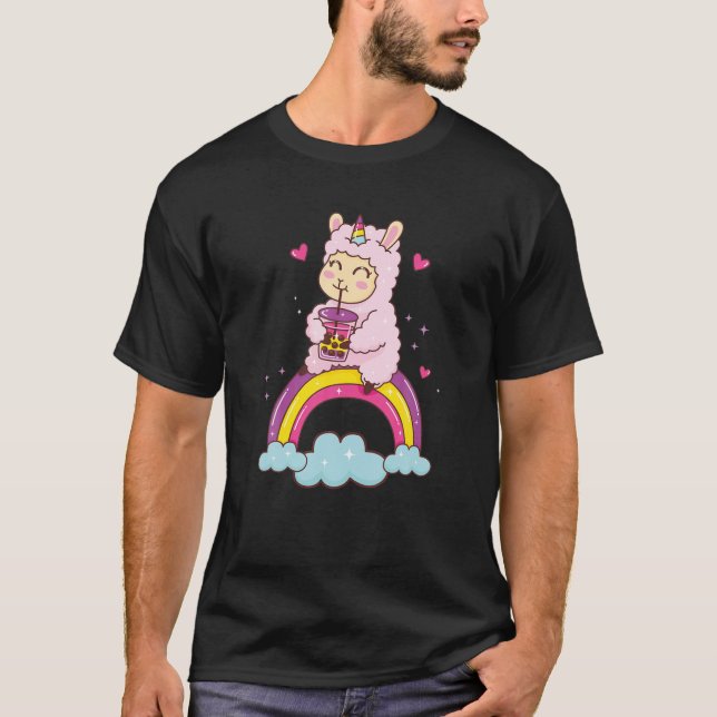 Bubble Tea Funny Kawaii Einicorn Boba Tee Sie (Vorderseite)