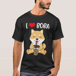 Bubble Tea Hoodie Men Kawaii Shiba Inu Geschenk Fr T-Shirt