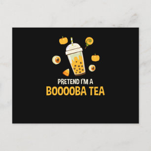 Bubble Tea Kawaii Halloween Postkarte