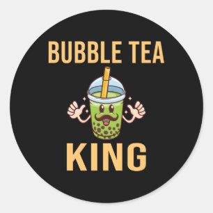 Bubble Tea King Bubble Tee Runder Aufkleber