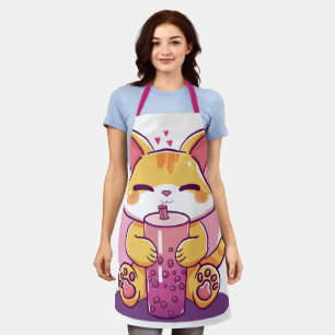 Bubble Tea Kitty Schürze