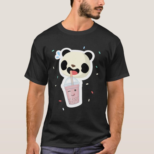 Bubble Tea Panda Boba Tea  Cute Animal Ice Cream T T-Shirt (Vorderseite)