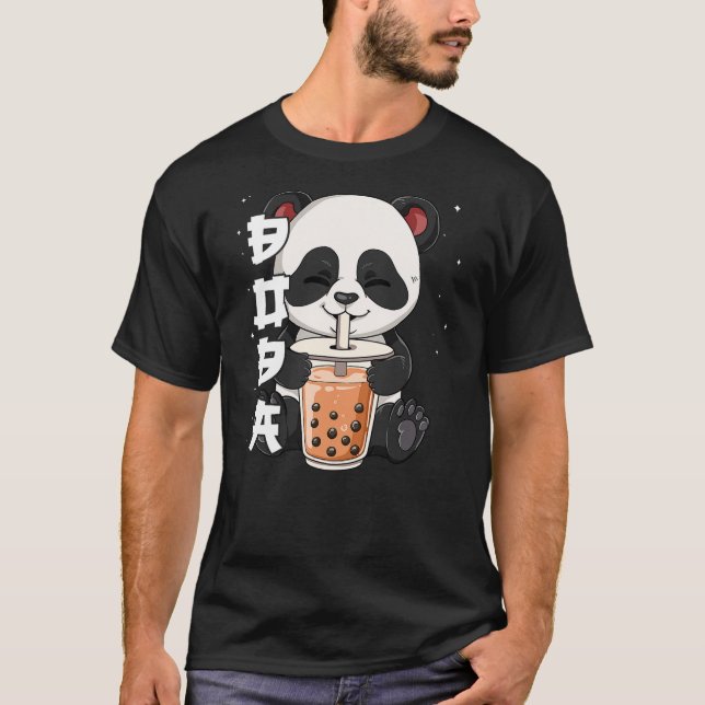 Bubble Tea Panda Boba Tea T-Shirt (Vorderseite)