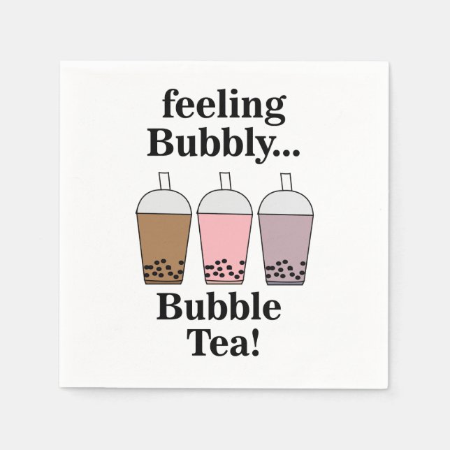 Bubble Tea Party Serviette (Vorderseite)
