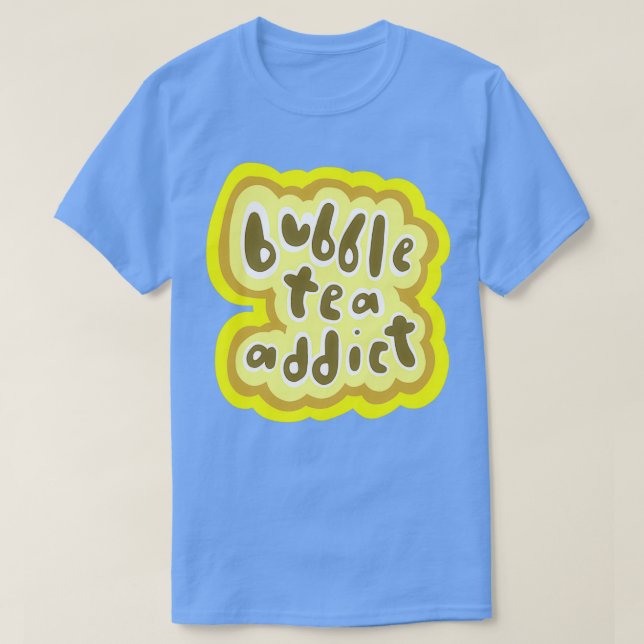 Bubble Tea Süchtiger Gelbe Version T-Shirt (Design vorne)