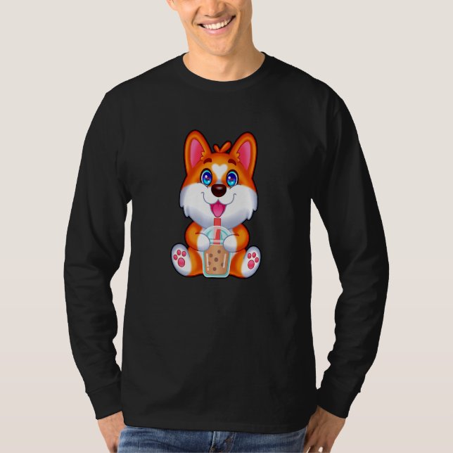 Bubble Tee Drinker Corgi Tapioca Pearl Milk Corgie (Vorderseite)