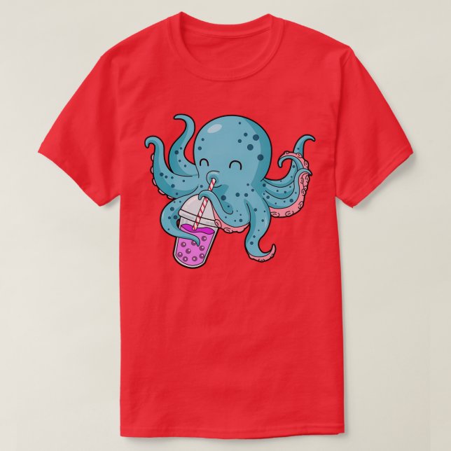Bubble Tee Geschenke Kinder Kraken Boba Tea Bubble (Design vorne)