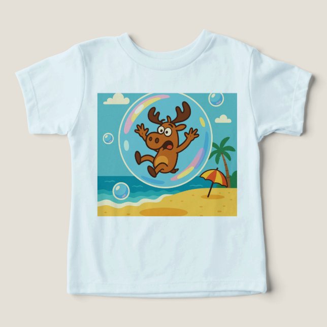 Bubble Trouble – Dummer Sommer-T-Shirt für Kinder (Design Vorderseite)
