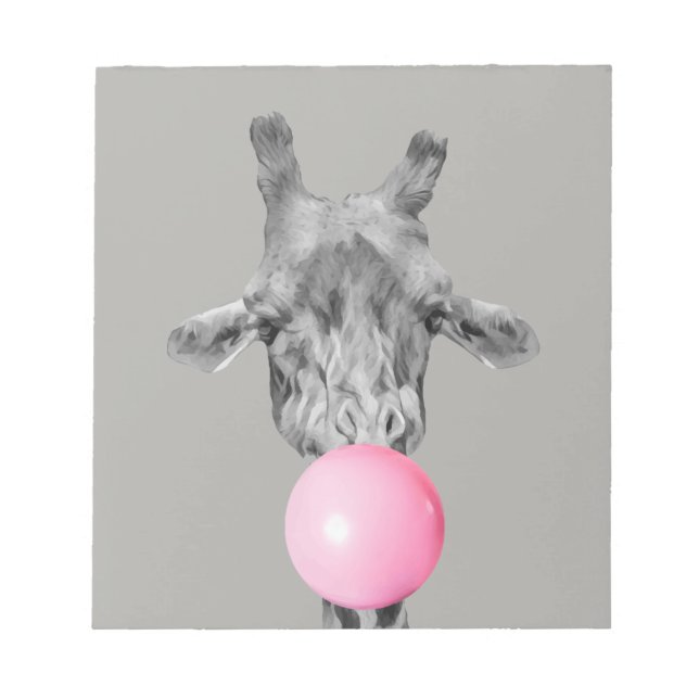 bubblegiraffe notizblock (Vorderseite)