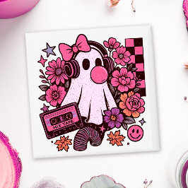 Bubblegum ästhetisches Retro Ghost Girl Halloween Magnet