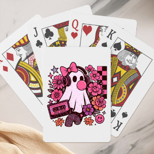 Bubblegum ästhetisches Retro Ghost Girl Halloween Spielkarten