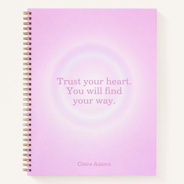 Bubblegum Aura Message Notebook Notizbuch (Vorderseite)