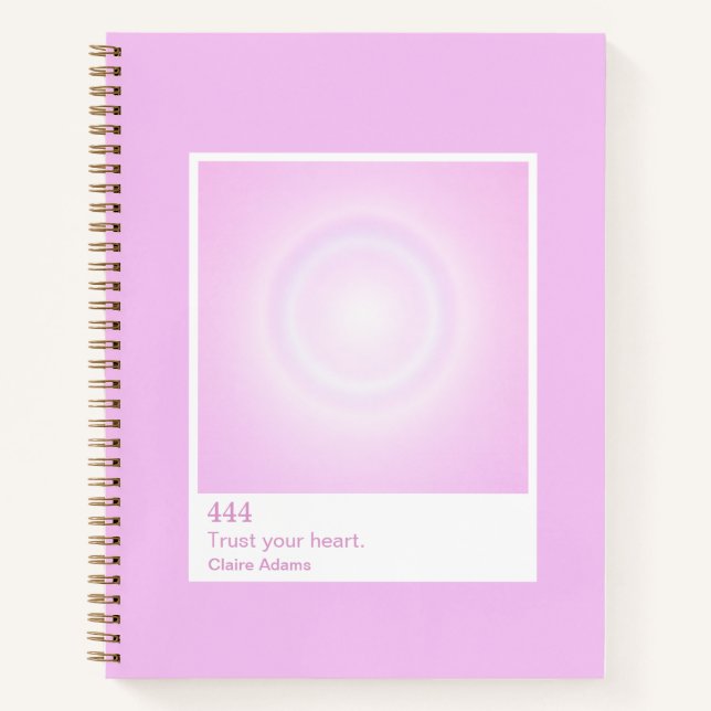 Bubblegum Aura Swatch Engel Zahl Notizbuch (Vorderseite)