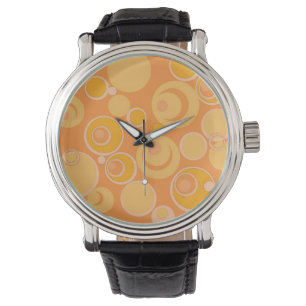 Bubblegum-Blasen überall in Orange Armbanduhr