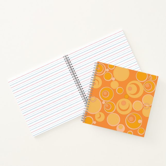Bubblegum-Blasen überall in Orange Notizbuch (Innenseite)