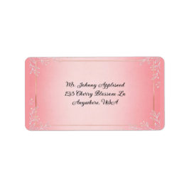 Bubblegum Blush Hochzeit  Adressaufkleber