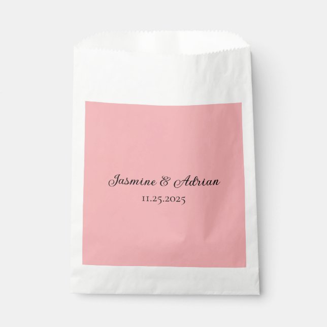 Bubblegum Blush Hochzeit Geschenktütchen (Vorderseite)
