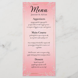Bubblegum-Blush-Hochzeit Menükarte