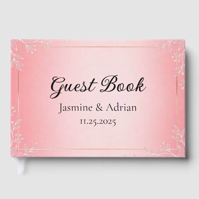 Bubblegum Blush Wedding Gästebuch (Vorderseite)