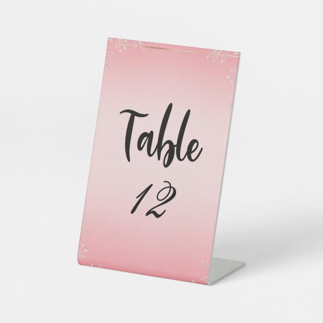 Bubblegum Blush Wedding Sockelschild (Vorderseite)