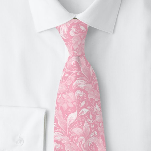 Bubblegum Botanical Batik Krawatte (Von Creator hochgeladen)