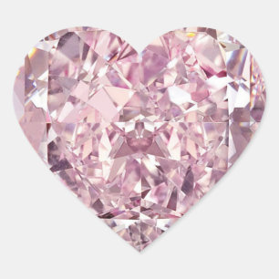 Bubblegum Diamond Heart Stickers