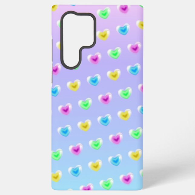 Bubblegum farbiges Glasherz Ballon Valentine Samsung Galaxy Hülle (Rückseite)