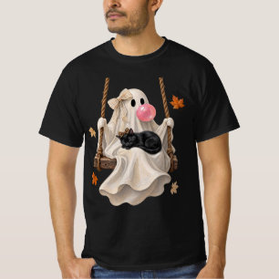 Bubblegum-Geist & Black Cat Swing Halloween T-Shirt