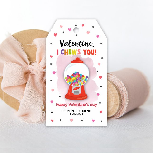 Bubblegum-Geschenketiketten, Valentinstag im Klass Geschenkanhänger (Von Creator hochgeladen)