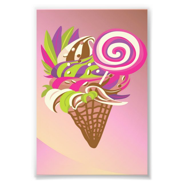 Bubblegum Ice Creme Fotodruck (Vorne)