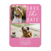 Bubblegum Pink 2 Fotos Save the Date Hochzeit