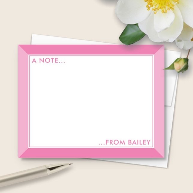 Bubblegum Pink 2-Tone Niedlich Girly Mitteilungskarte (Von Creator hochgeladen)