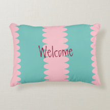 Bubblegum pink & aquamarin, hübsch, willkommen, Ih